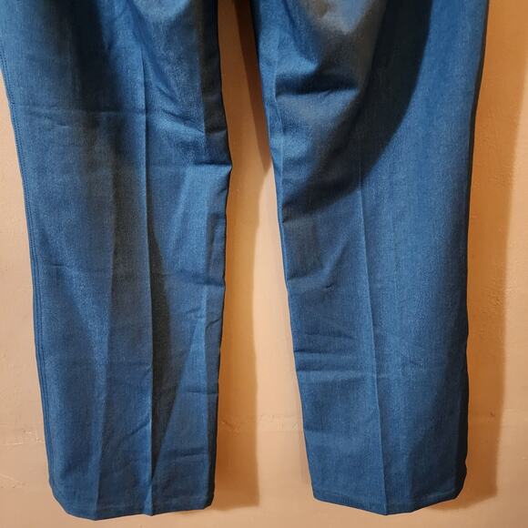 Iman Womens Pull On Pants Size L Blue Elastic Waist Mid Rise Boot Cut Stretch - Picture 8 of 8